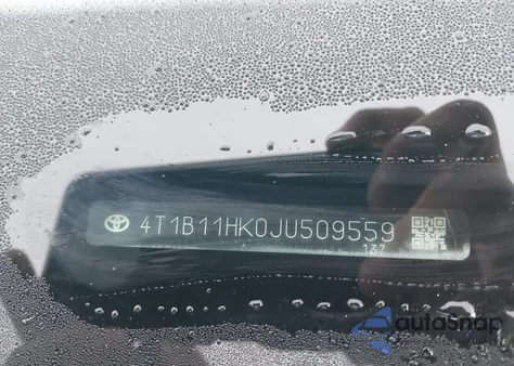 2018 Toyota Camry Se из США, поврежденный, VIN 4T1B11HK0JU509559